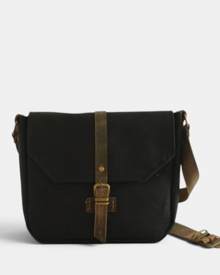 Waxed Canvas Postacı Siyah - Görsel 4