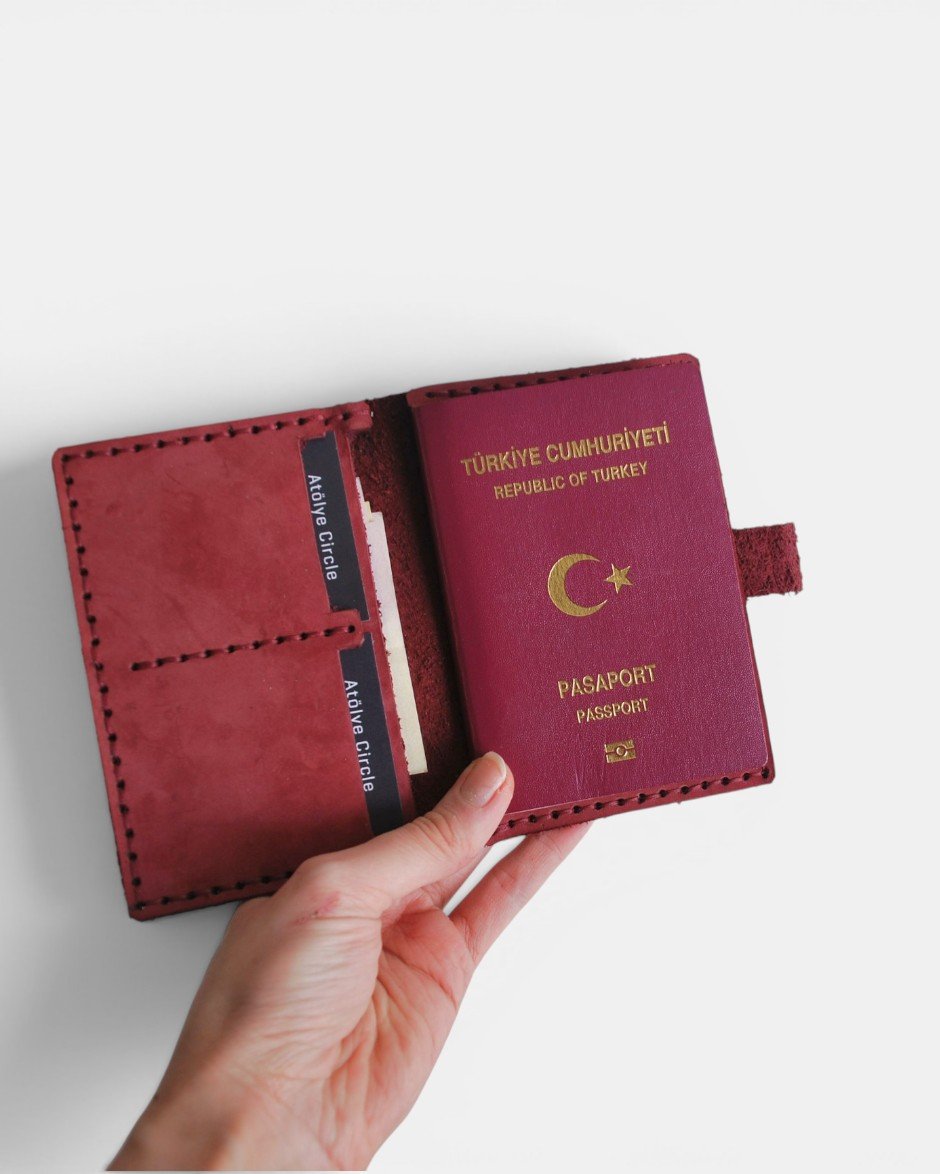 Pasaport Cüzdanı Vişne