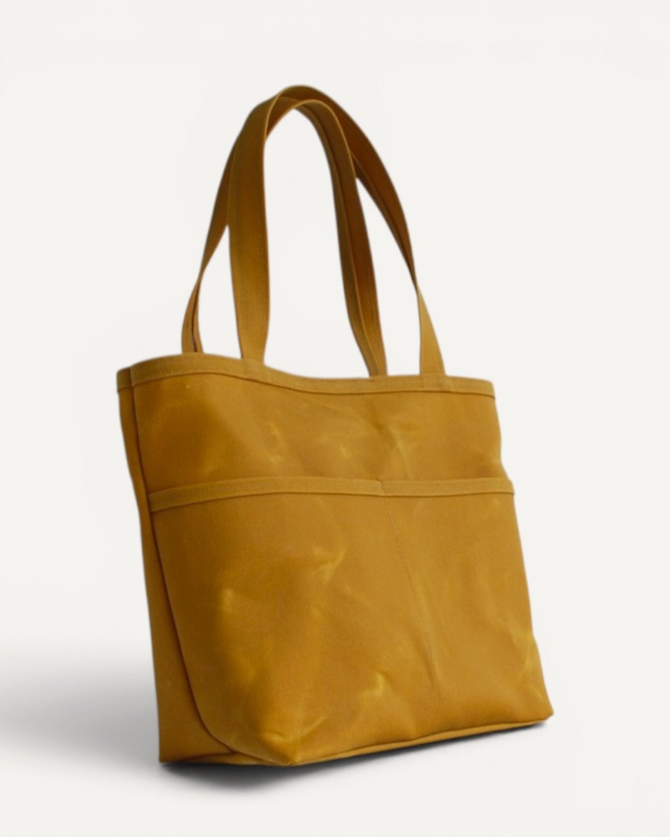 Waxed Canvas Tote Bag Hardal