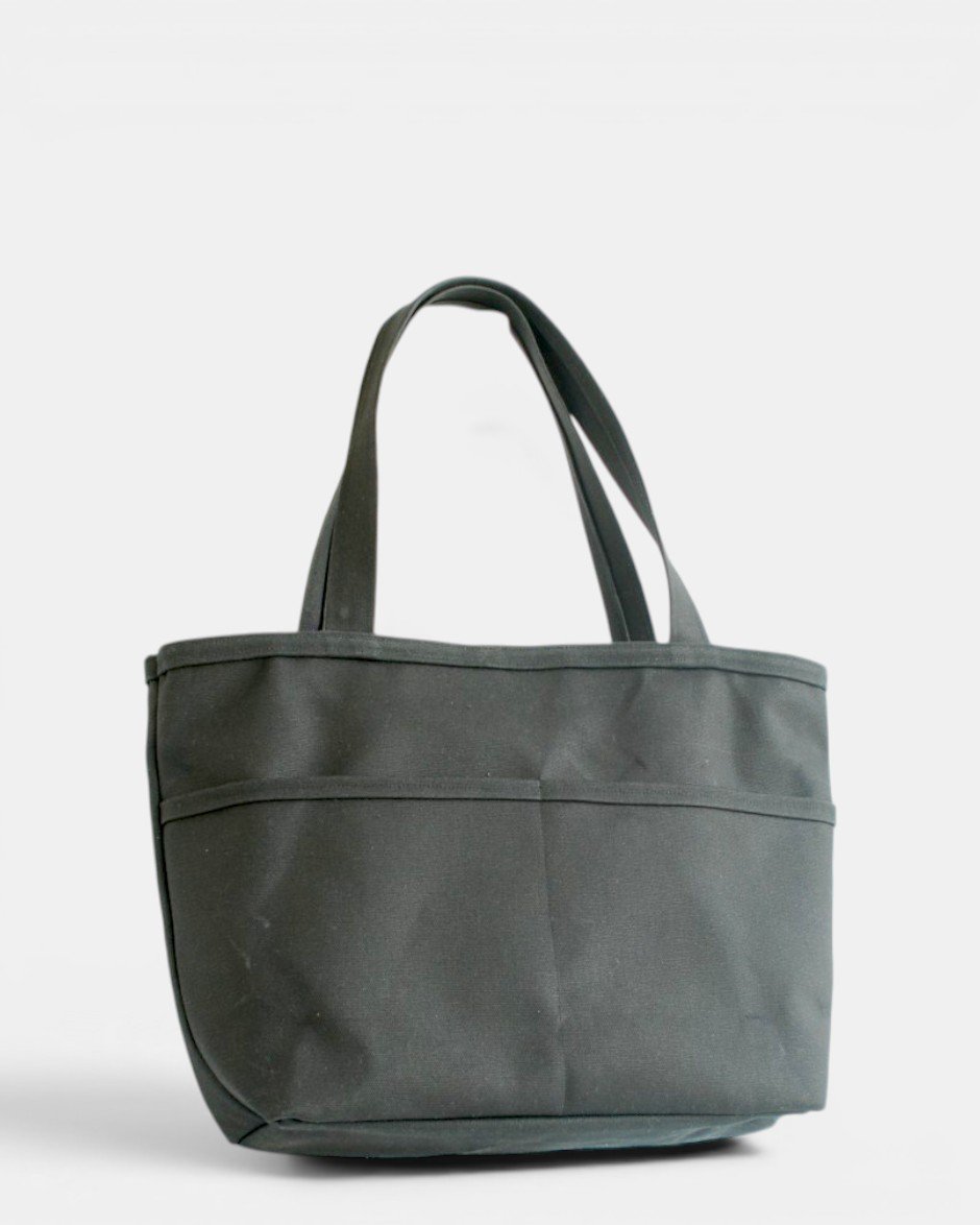 Waxed Canvas Tote Bag Siyah