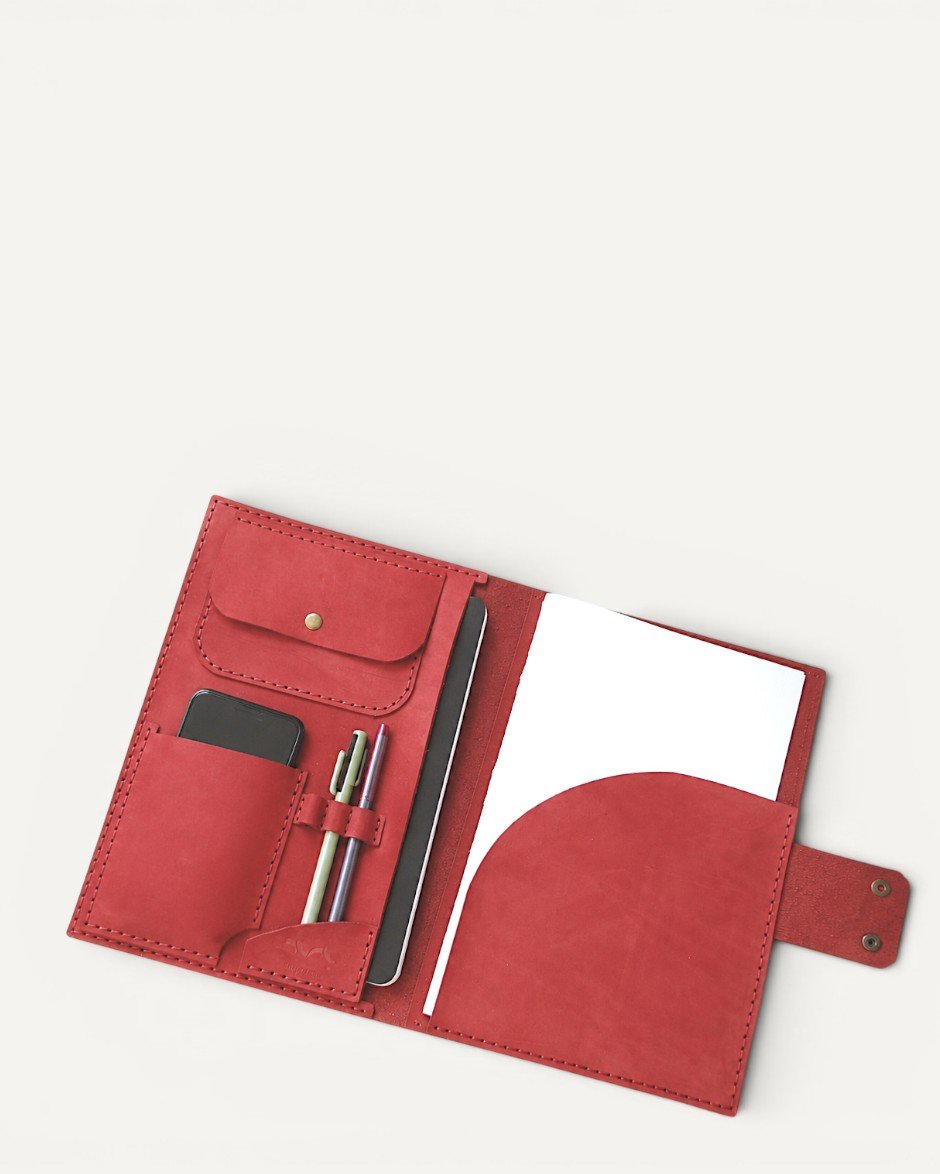 A4 Deri Organizer Vişne
